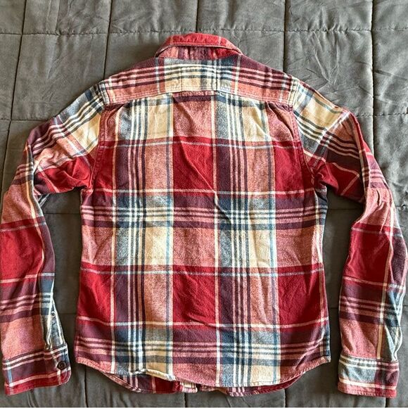 Abercrombie & Fitch Plaid Flannel Button-Up Shirt Heavy Thick Flannel Y2K - Picture 7 of 7